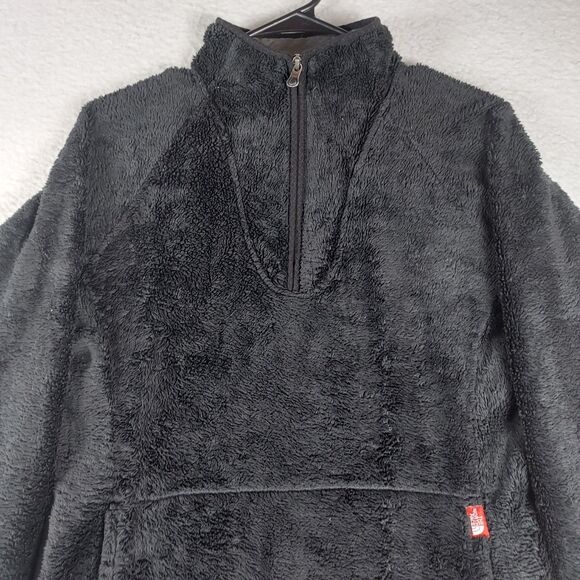 The North Face Women’s Black Fleece Pullover Medium 1/4 Zip Soft Plush - Picture 3 of 9